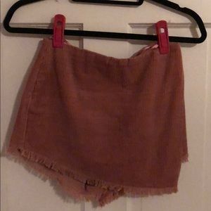 Pink corduroy skort
